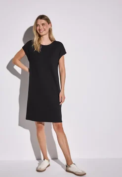 Jersey-Kleid in Unifarbe