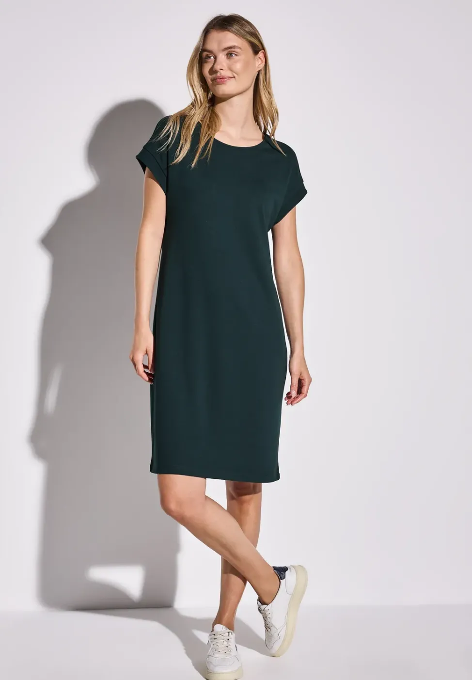 Jersey-Kleid in Unifarbe