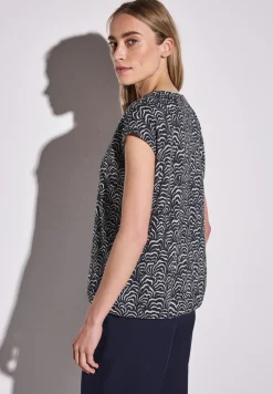 Jersey-Shirt im Blusen-Look