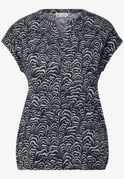 Jersey-Shirt im Blusen-Look