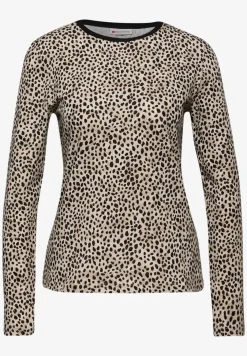 Jersey-Shirt im Leo-Look