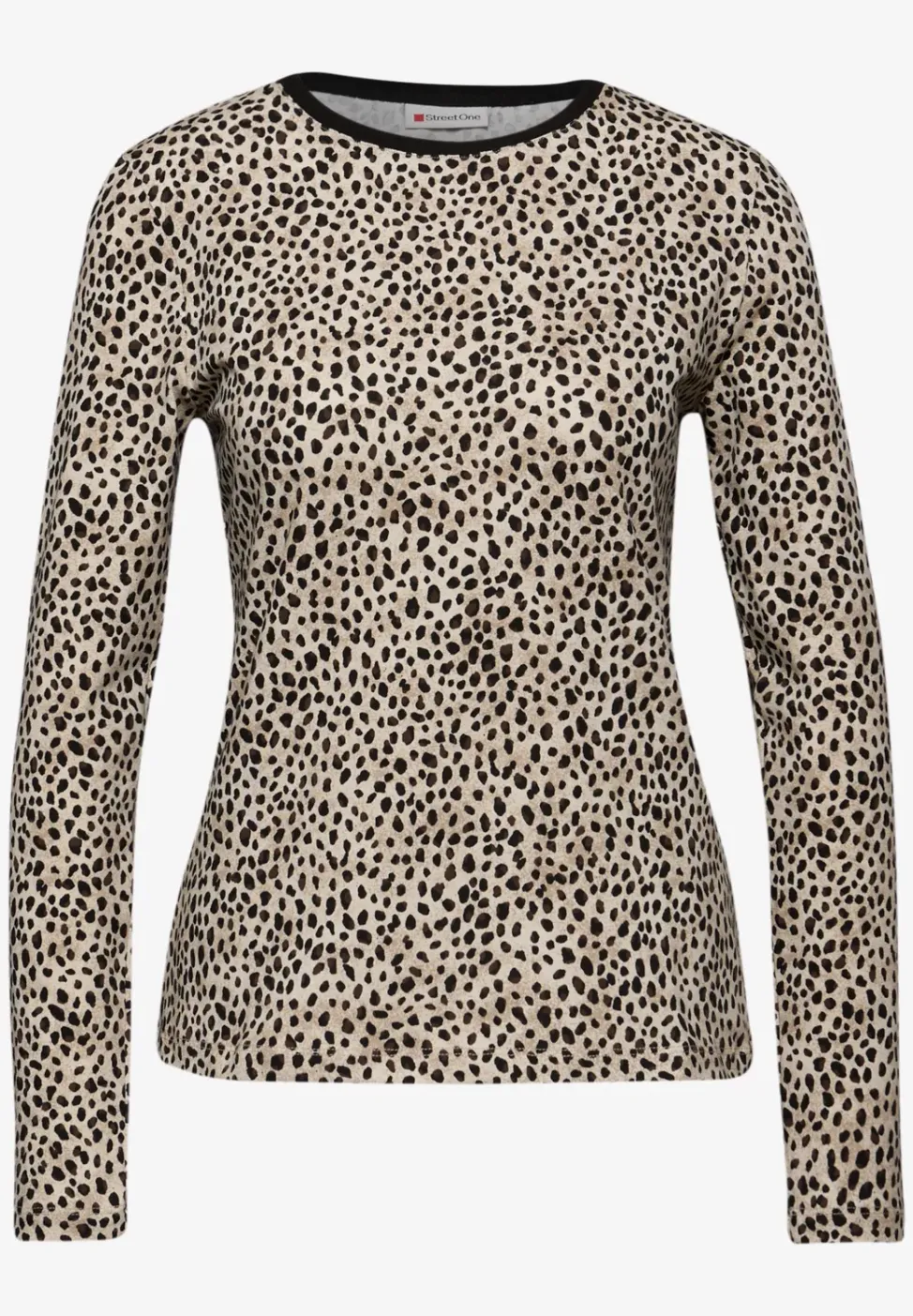 Jersey-Shirt im Leo-Look