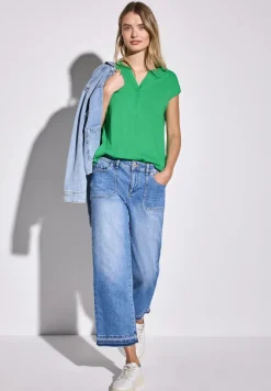 Jersey Shirt im Tunika-Look