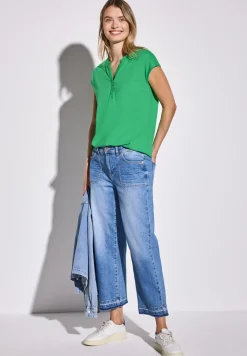 Jersey Shirt im Tunika-Look