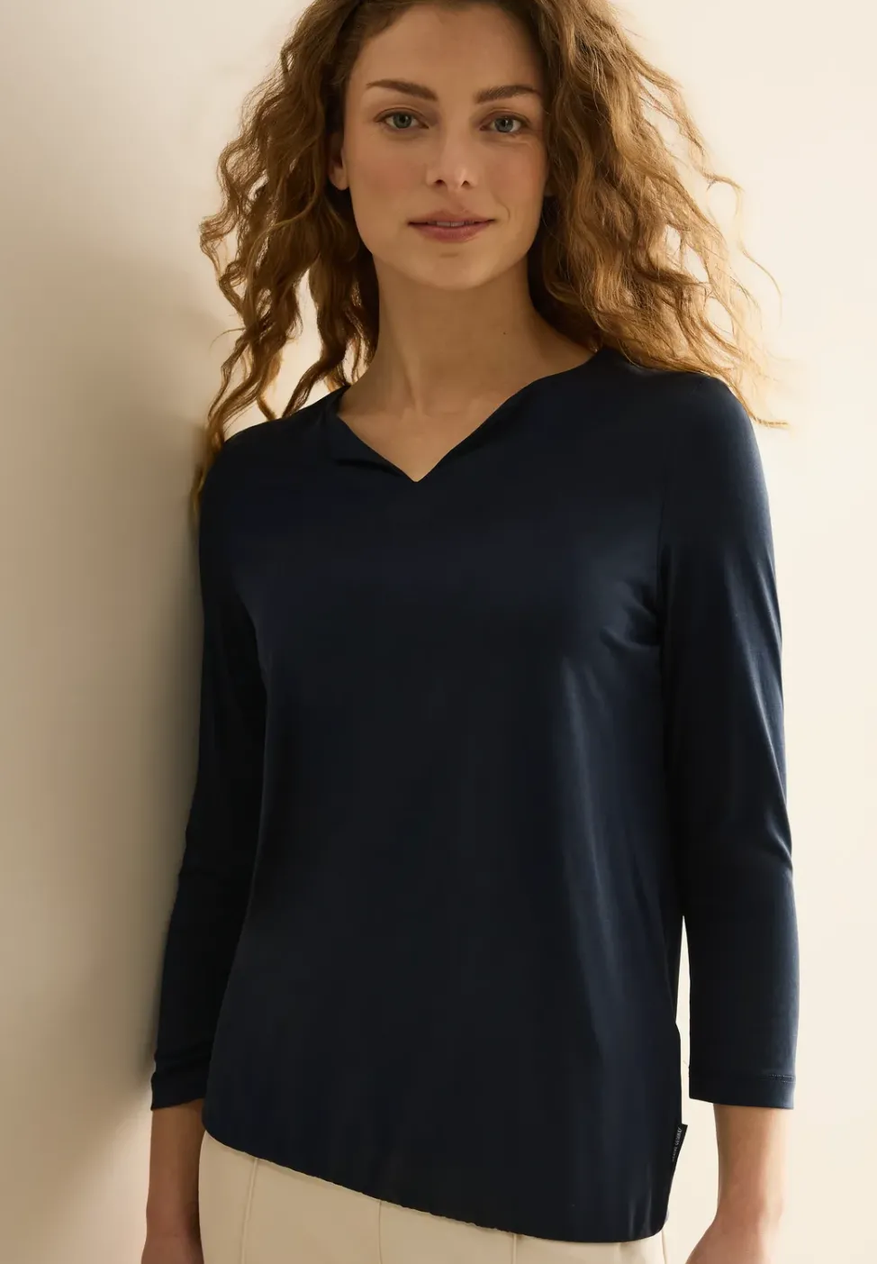 Jersey Shirt im Tunika-Look