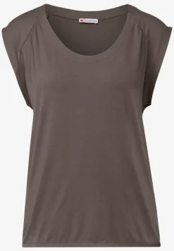 Jersey-Shirt mit Elastiksaum