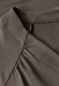 Jersey-Shirt mit Elastiksaum