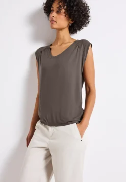 Jersey-Shirt mit Elastiksaum