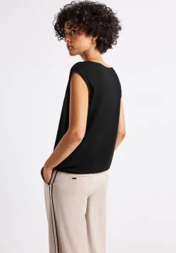 Jersey-Shirt mit Elastiksaum