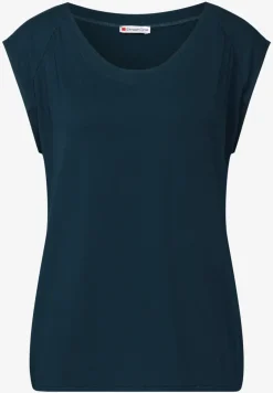 Jersey-Shirt mit Elastiksaum