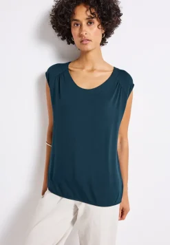 Jersey-Shirt mit Elastiksaum