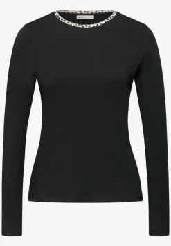 Jersey-Shirt mit Leo-Detail