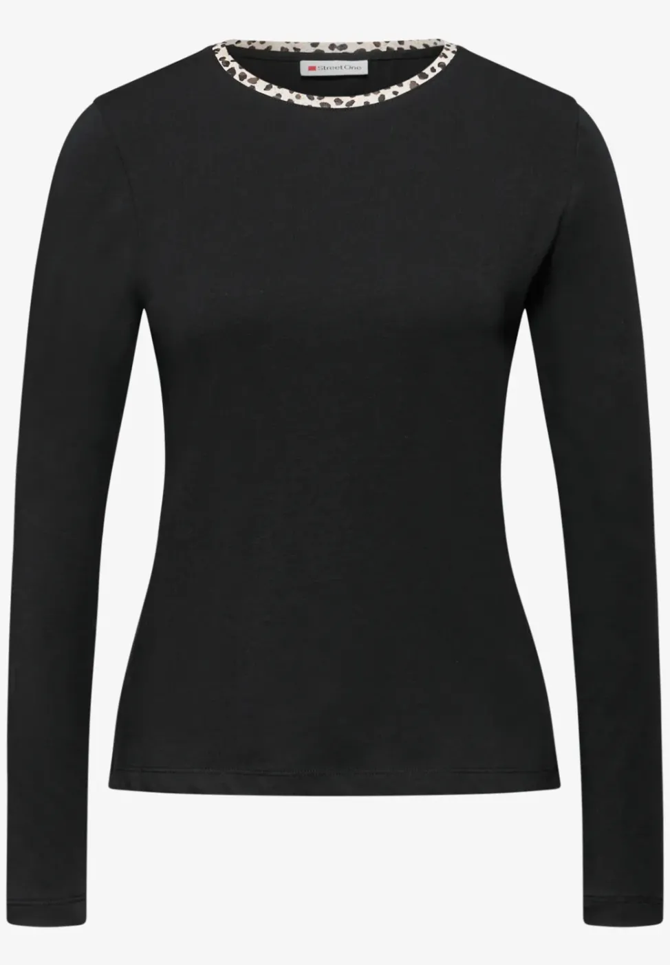 Jersey-Shirt mit Leo-Detail