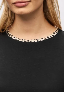 Jersey-Shirt mit Leo-Detail