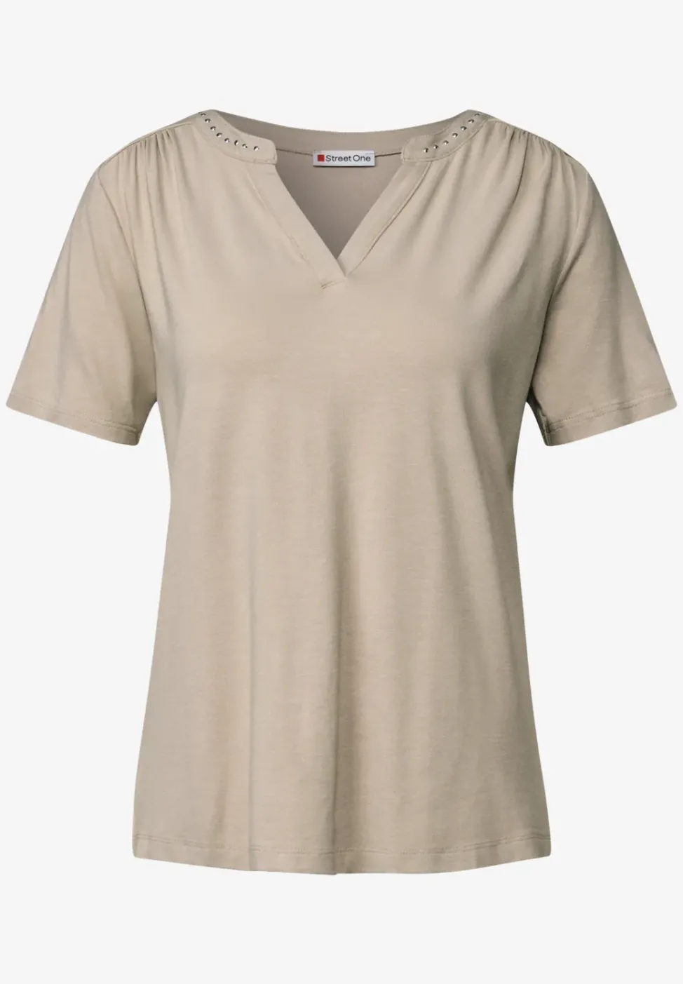 Jersey-Shirt mit Nieten