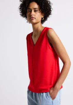 Jersey-Top mit Häkeldetails