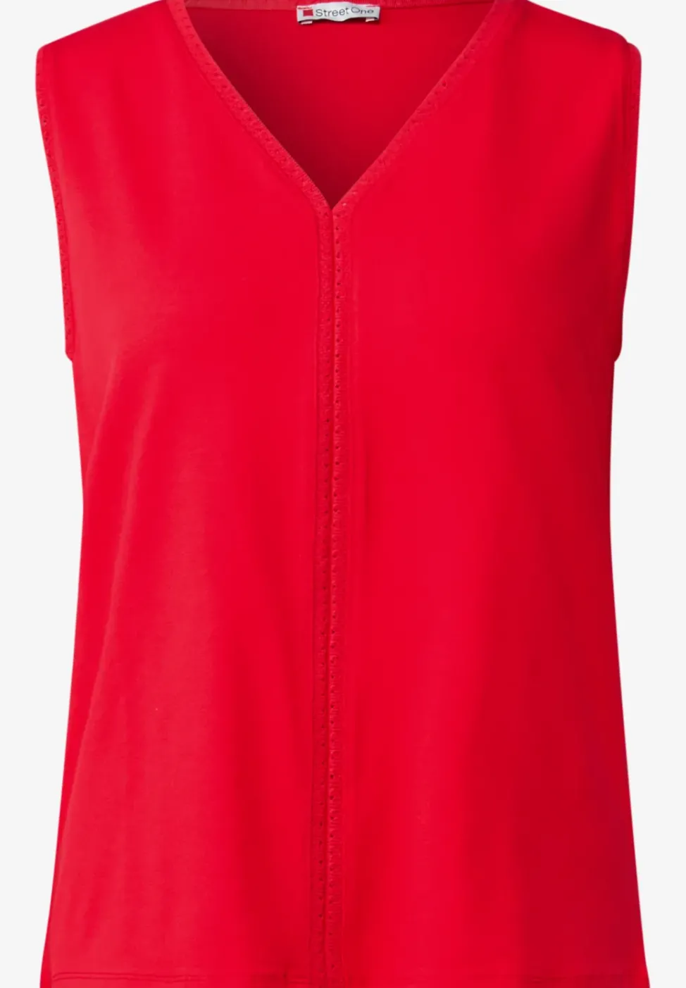 Jersey-Top mit Häkeldetails