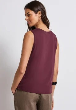 Jersey-Top mit Häkeldetails