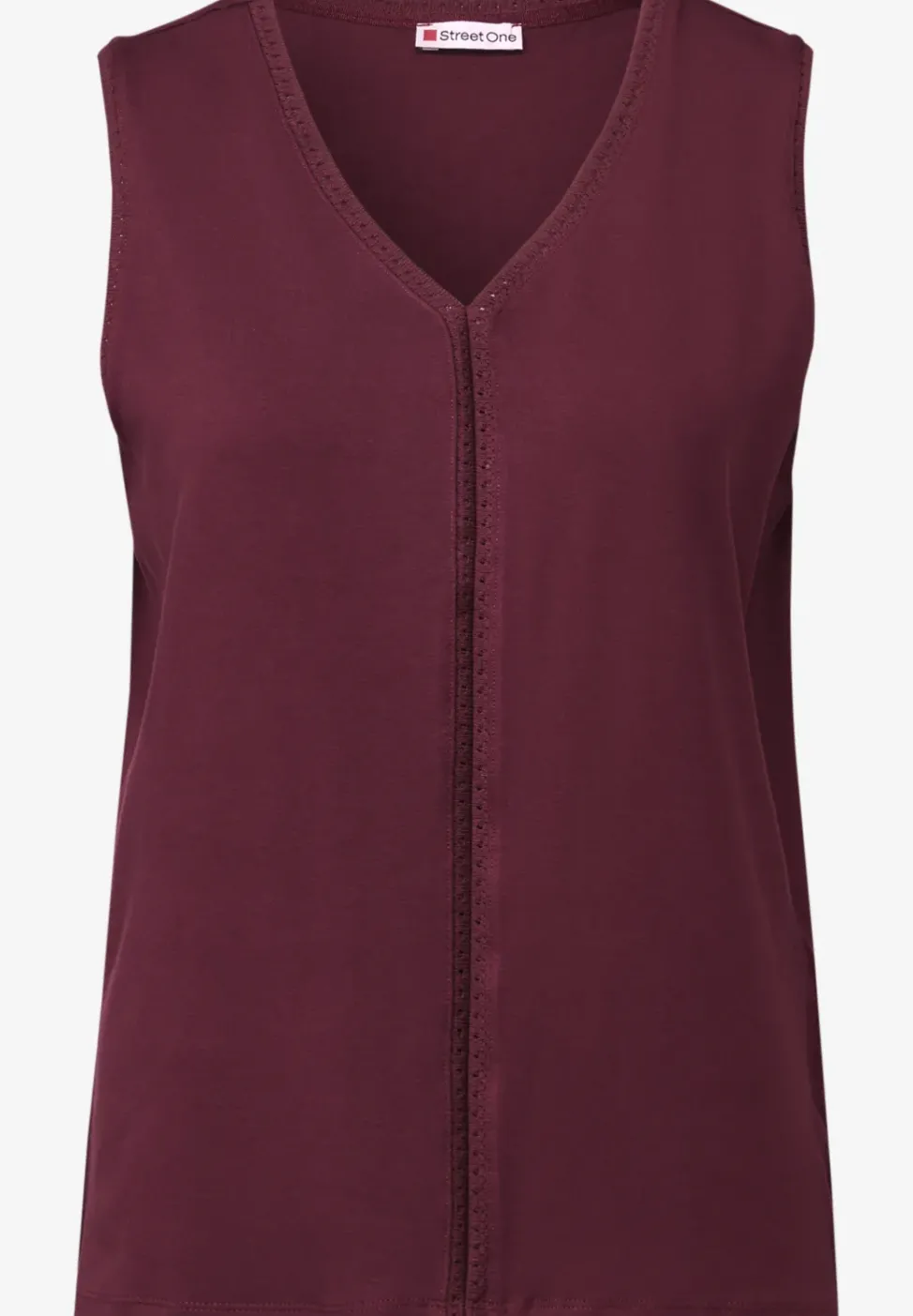 Jersey-Top mit Häkeldetails