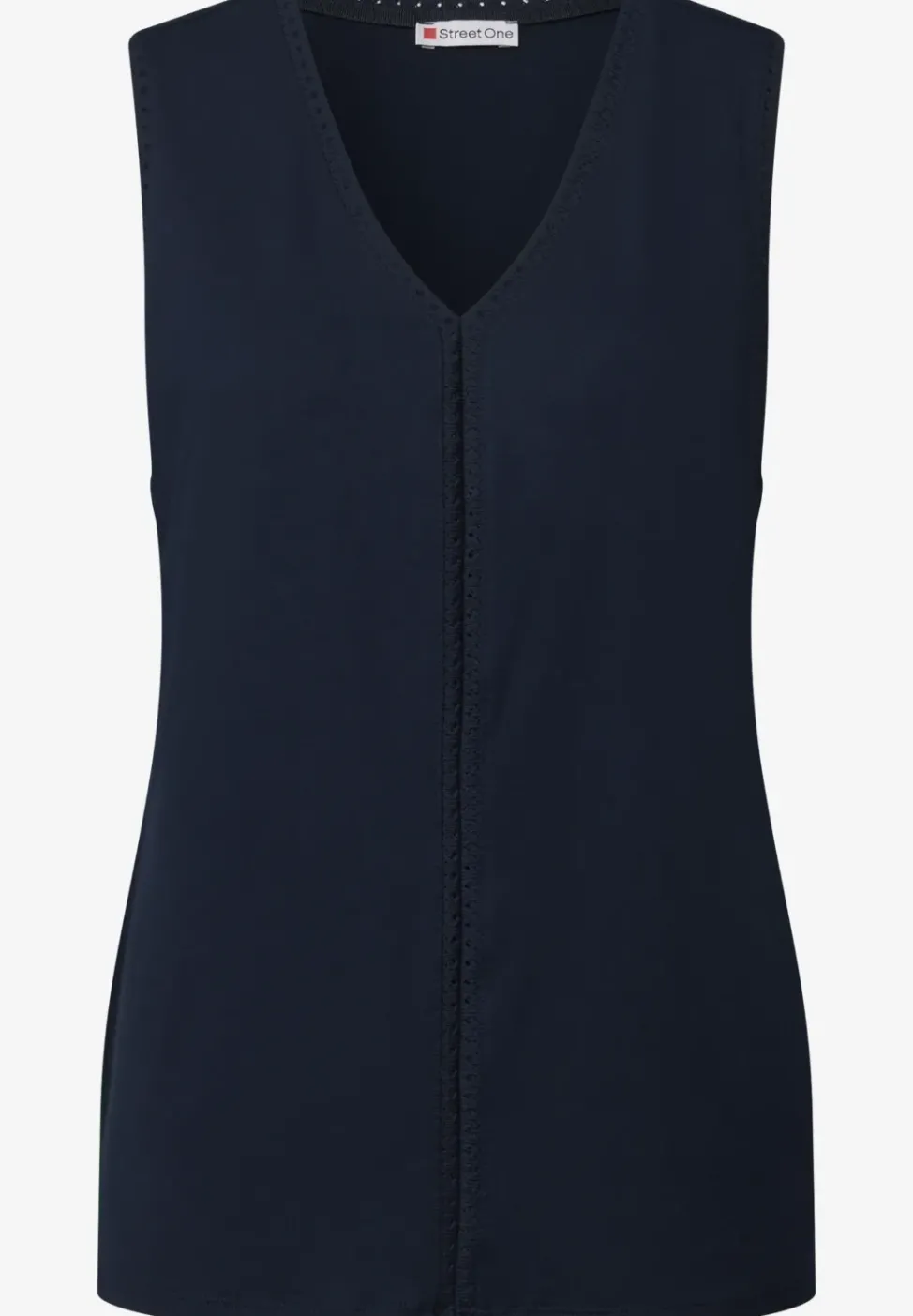 Jersey-Top mit Häkeldetails