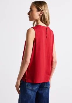 Jersey-Top mit Raffung