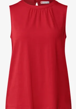 Jersey-Top mit Raffung