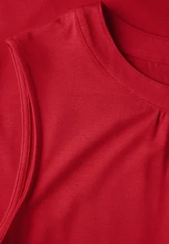 Jersey-Top mit Raffung
