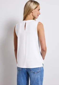 Jersey-Top mit Raffung