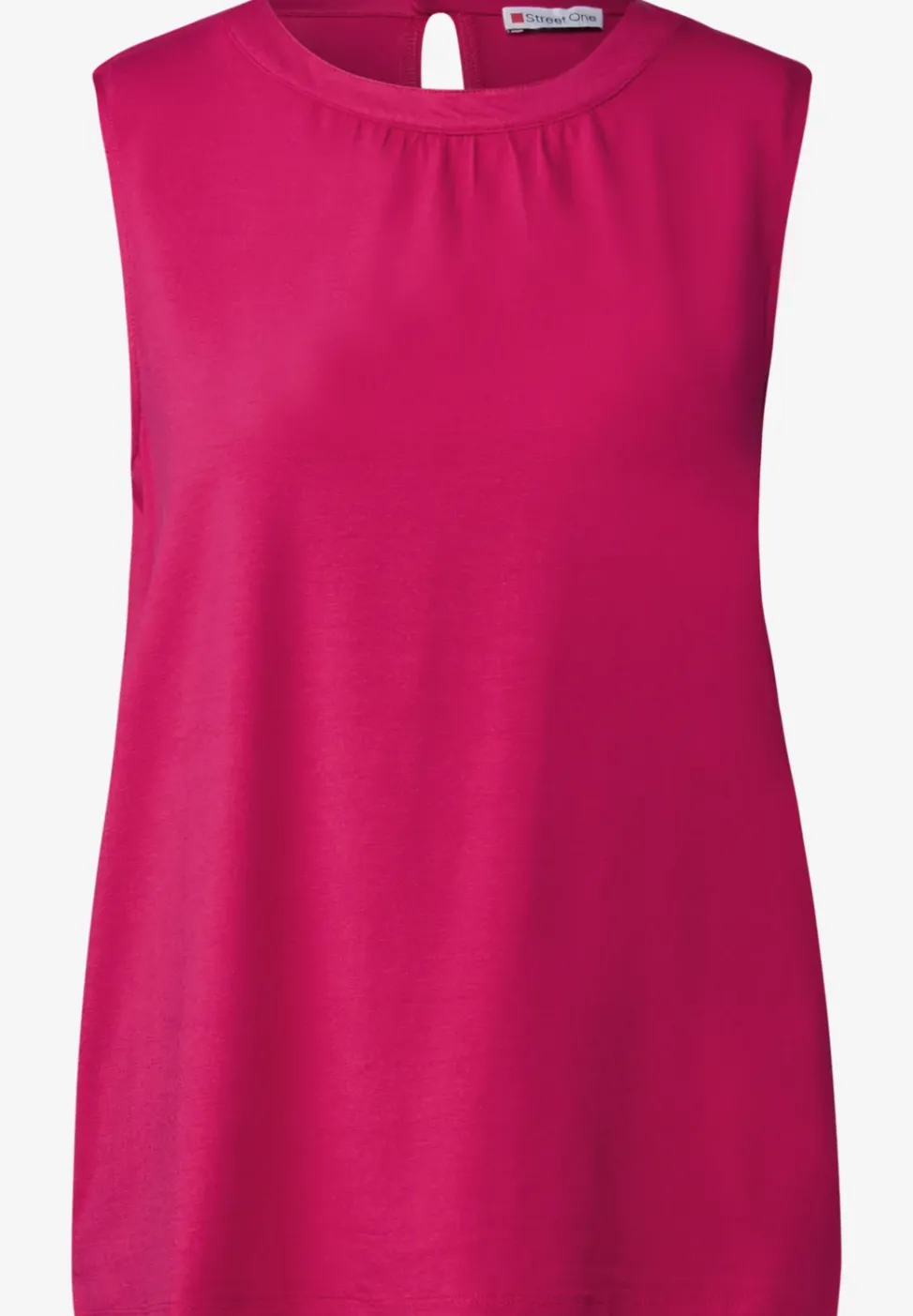 Jersey-Top mit Raffung