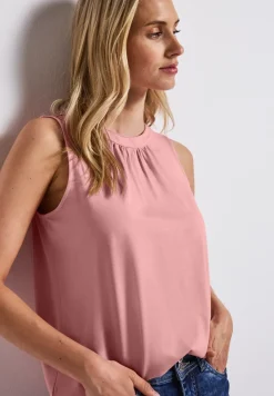 Jersey-Top mit Raffung