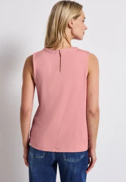 Jersey-Top mit Raffung