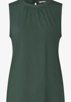 Jersey-Top mit Raffung
