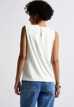 Jersey-Top mit Raffung
