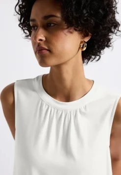 Jersey-Top mit Raffung
