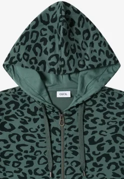 Kapuzenjacke mit Leo-Muster