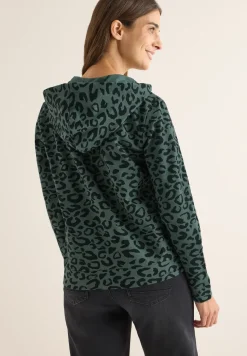 Kapuzenjacke mit Leo-Muster