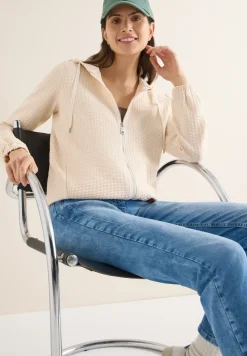 Kapuzenjacke mit Struktur