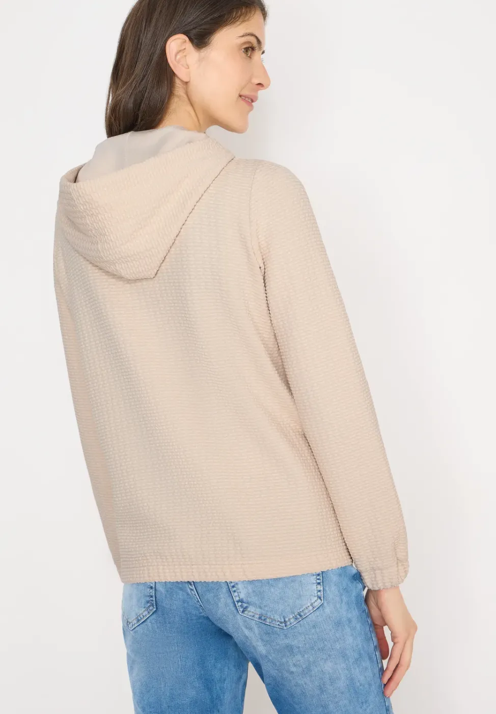 Kapuzenjacke mit Struktur