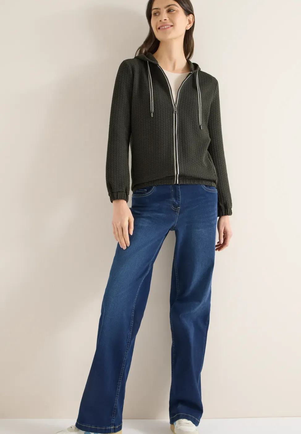 Kapuzenjacke mit Struktur