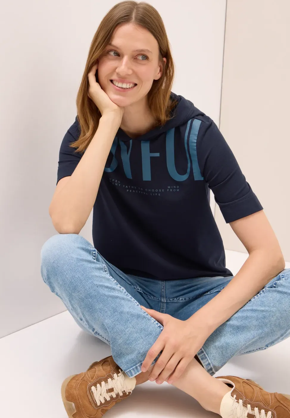 Kapuzenshirt mit Wording