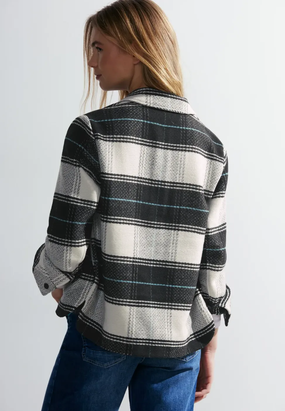 Karierte Übergangsjacke