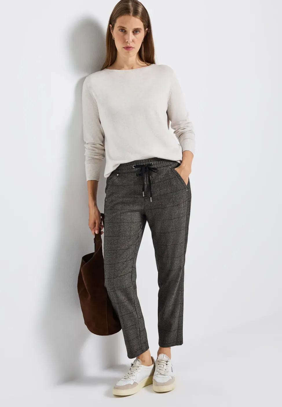 Karierte Loose Fit Hose