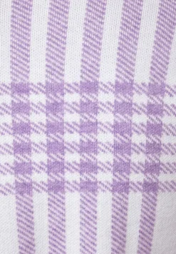 Karierte Strickjacke