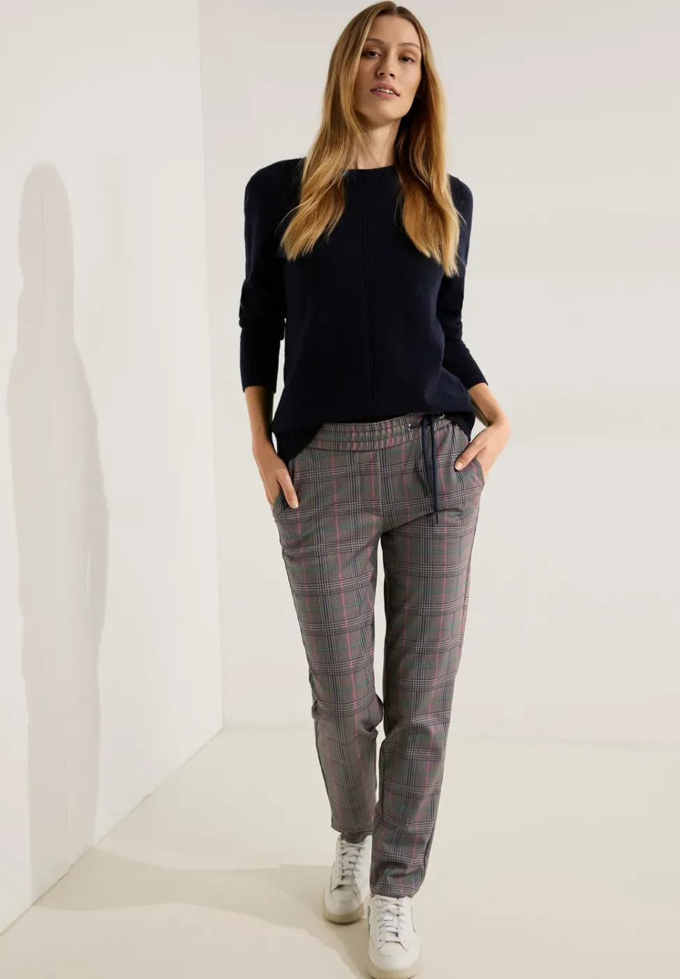 Karierte Casual Fit Hose