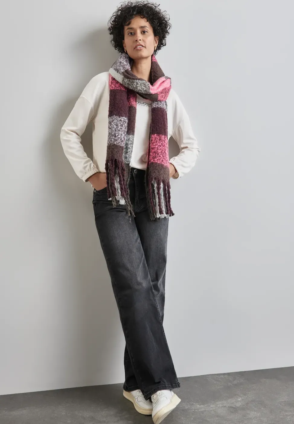 Karierter Madras Schal