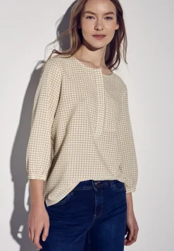 Karierte Seersucker Bluse