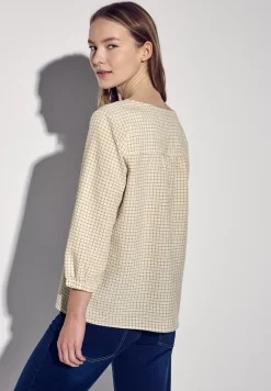 Karierte Seersucker Bluse