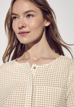 Karierte Seersucker Bluse