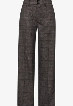 Karierte Straight Leg Hose