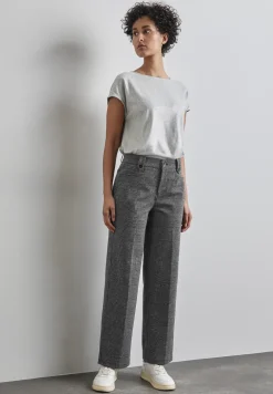 Karierte Straight Leg Hose